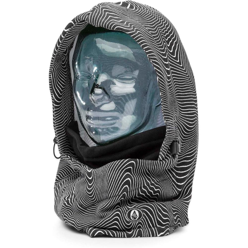image:imageVolcom mens Hydro Fleece Hood Snowboard Neck WarmerBlack Print S5
