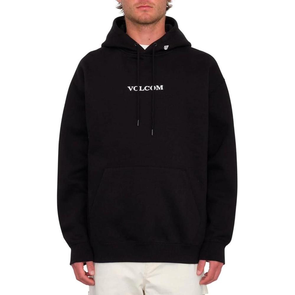 image:imageVolcom mens Stone Pullover Fleece Hooded Sweatshirt  Soft Brushed Interior Classic FitBlack