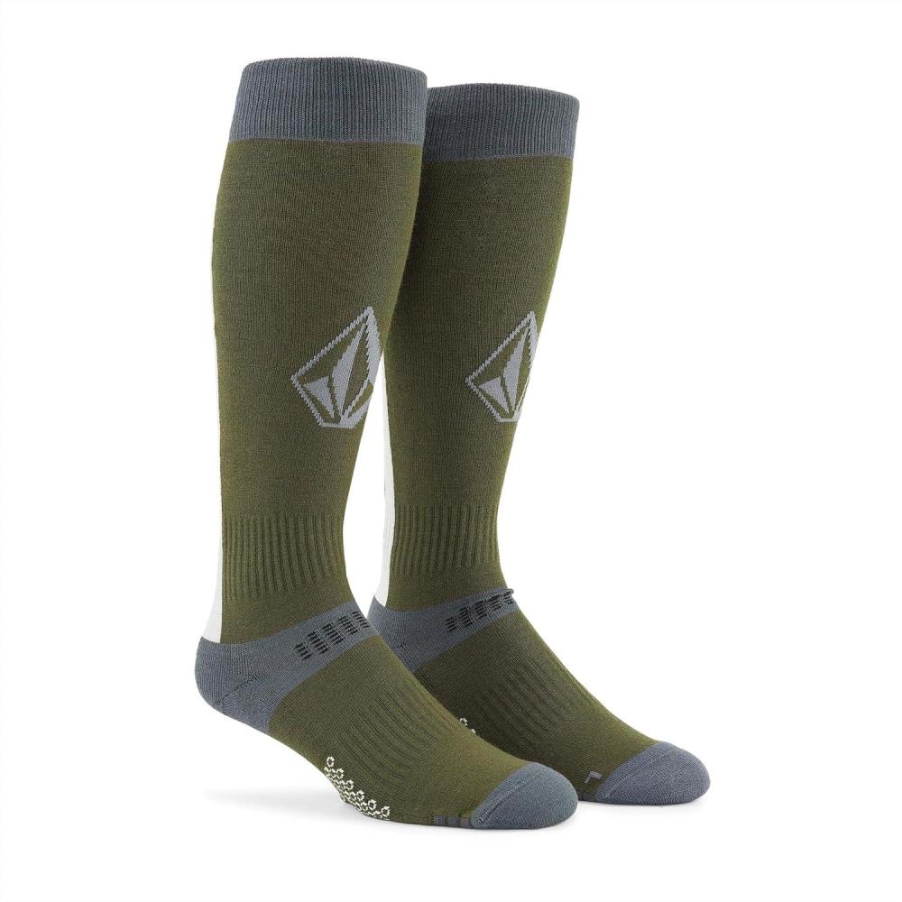 image:imageVolcom mens Synth Medium Weight Snowboard SockMilitary S4
