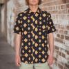 Volcom Boys Marble Floral Short Sleeve Button Down Hawaiian Shirt(New Black)