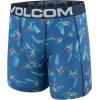 Volcom Mens Boxer Briefs Poly Spandex Performance Boxer Briefs Underwear with Comfort Flex Side Panel- Sleek Modern Look(Blue/Cyan/Coral/Black)