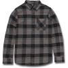 Volcom Mens Caden Plaid Long Sleeve Flannel Shirt – Classic Fit, Button-Front, Soft Brushed Cotton(Black Green)