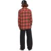 Volcom Mens Caden Plaid Long Sleeve Flannel Shirt – Classic Fit, Button-Front, Soft Brushed Cotton(Bright Red)