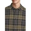 Volcom Mens Caden Plaid Long Sleeve Flannel Shirt – Classic Fit, Button-Front, Soft Brushed Cotton(Dark Olive Green)