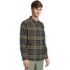 Volcom Mens Caden Plaid Long Sleeve Flannel Shirt – Classic Fit, Button-Front, Soft Brushed Cotton(Dark Olive Green)