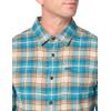 Volcom Mens Caden Plaid Long Sleeve Flannel Shirt – Classic Fit, Button-Front, Soft Brushed Cotton(Light Khaki)