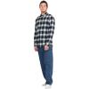 Volcom Mens Caden Plaid Long Sleeve Flannel Shirt – Classic Fit, Button-Front, Soft Brushed Cotton(New Navy)