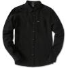 Volcom Mens Caden Solid Long Sleeve Button Down Shirt(Black)
