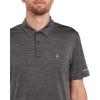 Volcom Men’s Hazard Performance Short Sleeve Lightweight Golf Polo(Heather Black)