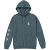Volcom Men’s Iconic Stones Hooded Fleece Pullover Sweatshirt(Slate)