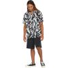 Volcom Mens Party Animals Short Sleeve Printed ShirtButton Down Shirt(Black)
