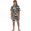 Volcom Men’s Regular Bleeding Leaf Short Sleeve Classic Fit Shirt(Black)