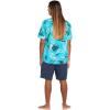 Volcom Men’s Regular Bleeding Leaf Short Sleeve Classic Fit Shirt(Electric Blue)