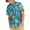 Volcom Mens Regular Marble Floral Short Sleeve Button Down Hawaiian Shirt(Aged Indigo)