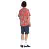 Volcom Mens Regular Marble Floral Short Sleeve Button Down Hawaiian Shirt(Bamboozeled Flash Red)