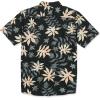 Volcom Mens Regular Marble Floral Short Sleeve Button Down Hawaiian Shirt(Black)