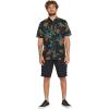 Volcom Mens Regular Marble Floral Short Sleeve Button Down Hawaiian Shirt(Black Combo)