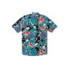 Volcom Mens Regular Marble Floral Short Sleeve Button Down Hawaiian Shirt(Black Leaf)