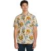 Volcom Mens Regular Marble Floral Short Sleeve Button Down Hawaiian Shirt(Dirty White)