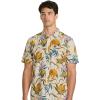 Volcom Mens Regular Marble Floral Short Sleeve Button Down Hawaiian Shirt(Dirty White)
