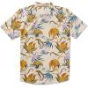 Volcom Mens Regular Marble Floral Short Sleeve Button Down Hawaiian Shirt(Dirty White)