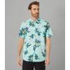 Volcom Mens Regular Marble Floral Short Sleeve Button Down Hawaiian Shirt(Ice)