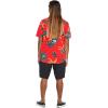 Volcom Mens Regular Marble Floral Short Sleeve Button Down Hawaiian Shirt(Red Orange)