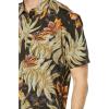 Volcom Mens Regular Marble Floral Short Sleeve Button Down Hawaiian Shirt(Rinsed Black)