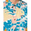 Volcom Mens Regular Marble Floral Short Sleeve Button Down Hawaiian Shirt(Salmon)