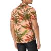 Volcom Mens Regular Marble Floral Short Sleeve Button Down Hawaiian Shirt(Sanddune)