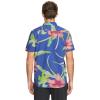 Volcom Mens Regular Marble Floral Short Sleeve Button Down Hawaiian Shirt(Ultramarine)