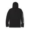 Volcom Men’s Standard Rally Hooded Long Sleeve 50+ UPF Loose Fit Rashguard(Black)
