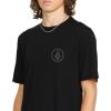 Volcom Mens Stone Tech Short Sleeve Quick Drying Tee(Black Circle)