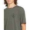 Volcom Mens Stone Tech Short Sleeve Quick Drying Tee(Charcoal Heather Circle)