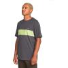 Volcom Mens Striped Knit T-Shirt – Short Sleeve Crewneck Tee, Soft Cotton Jersey(Asphalt Black)