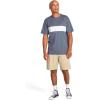 Volcom Mens Striped Knit T-Shirt – Short Sleeve Crewneck Tee, Soft Cotton Jersey(Dark Slate)