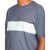 Volcom Mens Striped Knit T-Shirt – Short Sleeve Crewneck Tee, Soft Cotton Jersey(Dark Slate)