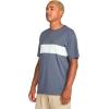 Volcom Mens Striped Knit T-Shirt – Short Sleeve Crewneck Tee, Soft Cotton Jersey(Dark Slate)