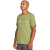 Volcom Mens Striped Knit T-Shirt – Short Sleeve Crewneck Tee, Soft Cotton Jersey(Vintage Green)