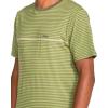Volcom Mens Striped Knit T-Shirt – Short Sleeve Crewneck Tee, Soft Cotton Jersey(Vintage Green)