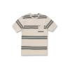 Volcom Mens Striped Knit T-Shirt – Short Sleeve Crewneck Tee, Soft Cotton Jersey(White Flash Warsaw)
