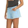 Volcom Womens 1991 Stone High Waisted Cutoff Denim Jean Short(Blue Drift)