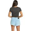 Volcom Womens 1991 Stone High Waisted Cutoff Denim Jean Short(Blue Drift)