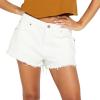 Volcom Womens 1991 Stone High Waisted Cutoff Denim Jean Short(Star White)