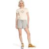 Volcom Womens Have a Clue Short Sleeve Tee – Fitted T-Shirt with Striped Neck Taping(Bone White)