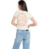 Volcom Womens Have a Clue Short Sleeve Tee – Fitted T-Shirt with Striped Neck Taping(Cloud White)