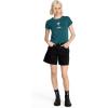 Volcom Womens Have a Clue Short Sleeve Tee – Fitted T-Shirt with Striped Neck Taping(Emerald Green)