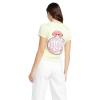 Volcom Womens Have a Clue Short Sleeve Tee – Fitted T-Shirt with Striped Neck Taping(Lemon)