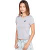Volcom Womens Have a Clue Short Sleeve Tee – Fitted T-Shirt with Striped Neck Taping(Moonbeam)