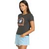 Volcom Womens Have a Clue Short Sleeve Tee – Fitted T-Shirt with Striped Neck Taping(Vintage Black Black)